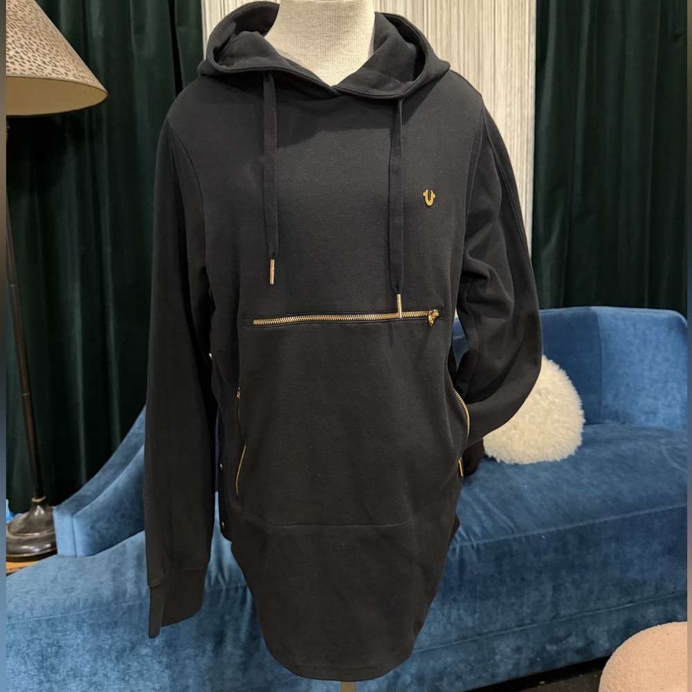 RARE True Religion Black Hoodie Sweater